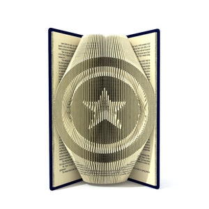 Book folding pattern - MILITARY STAR - 438 pages + Tutorial with Simple pattern - Heart