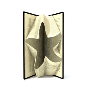 Book folding pattern - STARFISH - 2 different sizes included 156 and 197 folds + Tutorial with Simple pattern - Heart - ST0201
