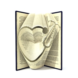 Book folding pattern - Heart Stethoscope - 454 pages + Tutorial with Simple pattern - Heart