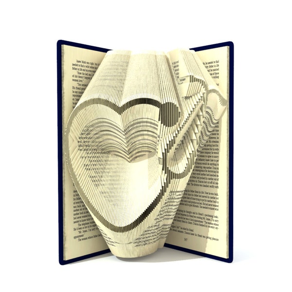 Book folding pattern - Heart Stethoscope - 454 pages + Tutorial with Simple pattern - Heart