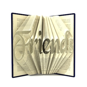 Book folding pattern - FRIEND and FRIENDS - 558 or 614 folds + Tutorial with Simple pattern - Heart