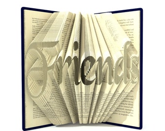 Book folding pattern - FRIEND and FRIENDS - 558 or 614 folds + Tutorial with Simple pattern - Heart