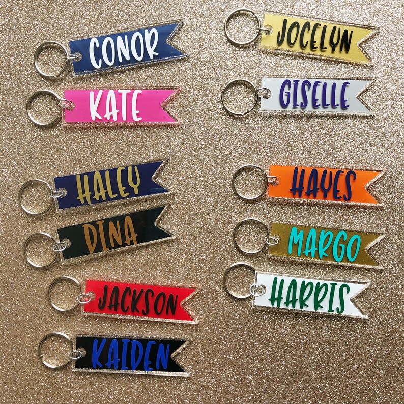 Name Keychain Name Tag Keychain Name Keychain for Boy or Etsy