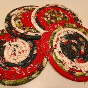Coasters Trivet Hotpad Clothesline Rope Coiled Fabric