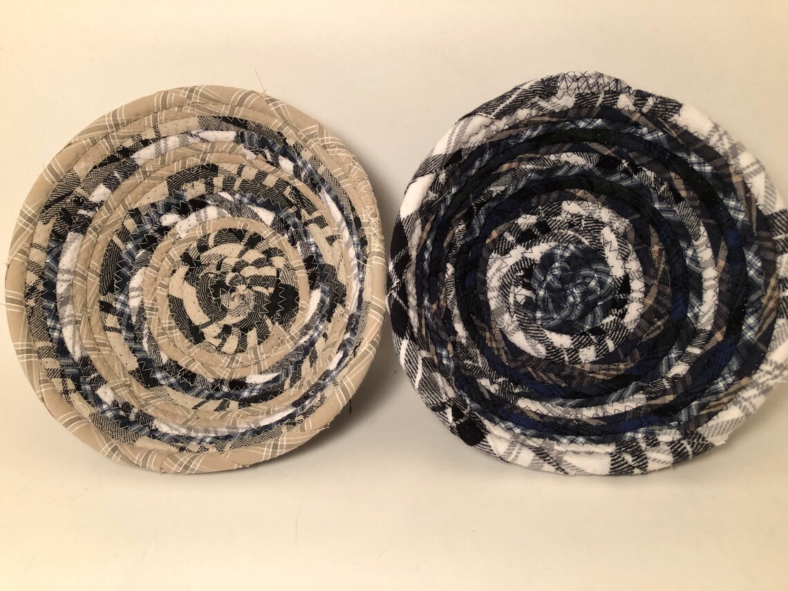 Memory Rope Bowl Memory Bowls - Rope Fabric Bowl - Coiled Rope Basket - Clothesline ...