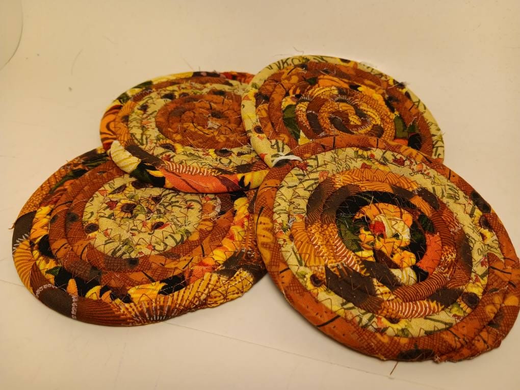 Rope Coasters Trivet Hotpad Clothesline Rope Coiled Fabric