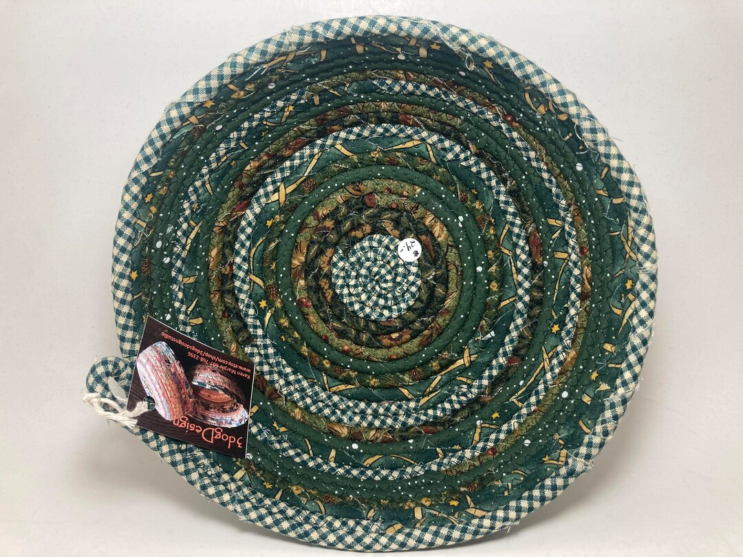 Fabric Bowl Coiled Rope Basket Clothesline Basket Rag Basket Fiber - Etsy