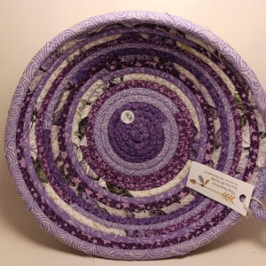 Rope Fabric Bowl - Coiled Rope Basket - Clothesline Basket - Rag Basket - Fiber
