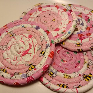 Rope Coasters Trivet Hotpad Clothesline Rope Coiled Fabric