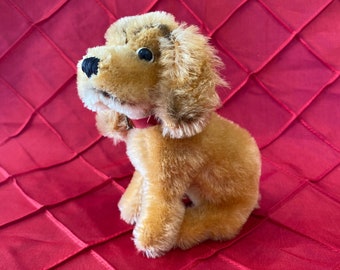 Vintage Small Steiff Cocker Spaniel Toy Dog with Tag and Collar