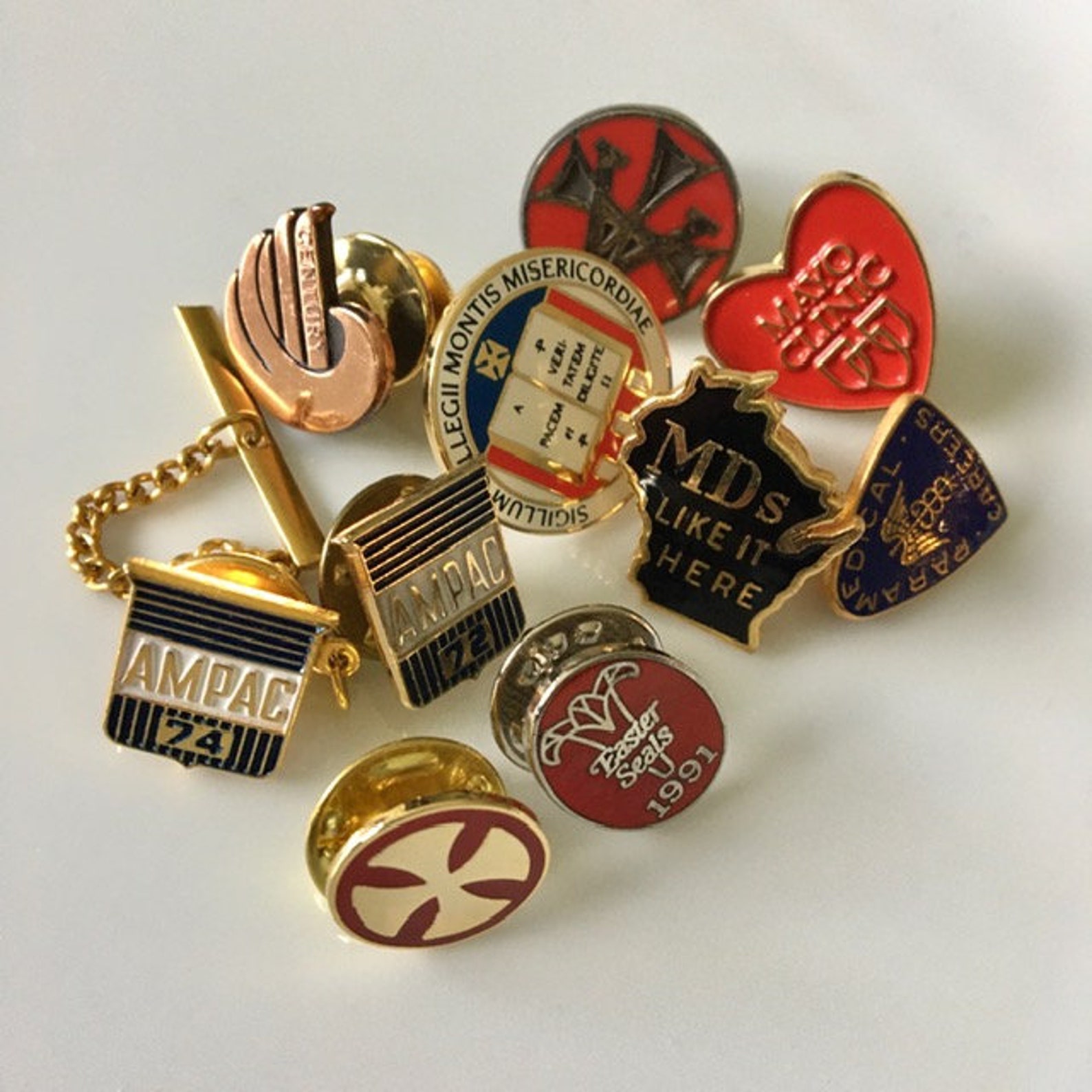TEN VINTAGE MEDICAL and related Lapel Pins Etsy