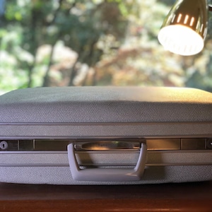 Vintage Samsonite Silhouette - Mid Century Luggage Gray Carry on Overnight Bag