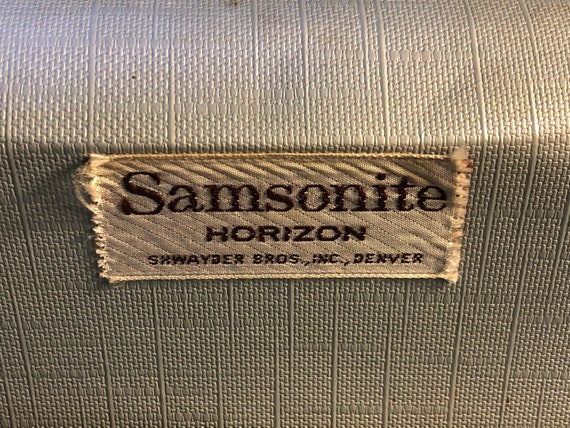 Vintage Train Case Blue Samsonite Horizon - Make … - image 6