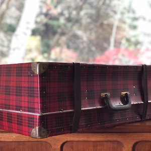 Vintage Suitcase Photography Case Trunk Black /& Gold