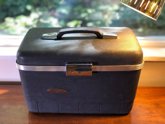 Vintage Train Case Charcoal Gray by Forecast - Tr… - image 1