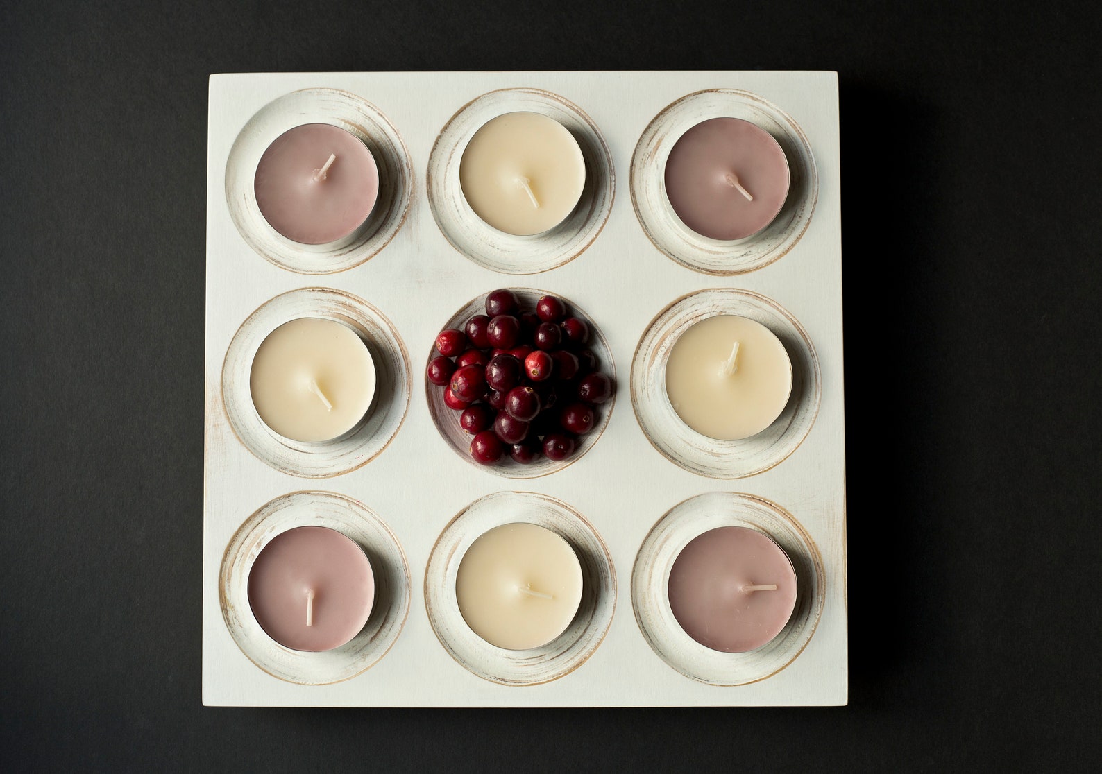 Wood Tray / WHITE Vintage Plate / Board Game Tic Tac Toe Etsy