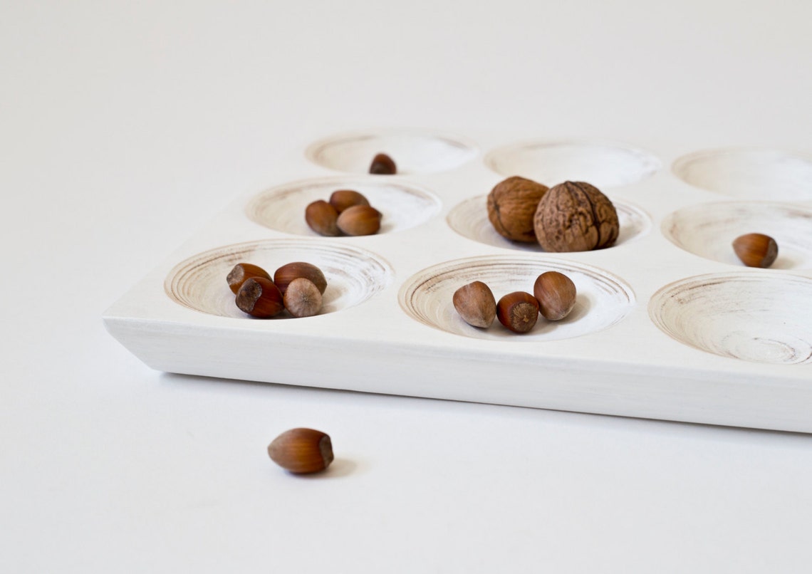 Wood Tray / WHITE Vintage Plate / Board Game Tic Tac Toe Etsy