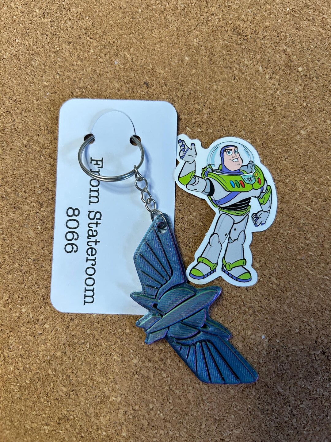 Buzz Key Chain Disney Buzz Lightyear Keychain, Personalized Tag & Sticker - Etsy