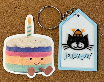 Jellycat Tag 3D printed keyring