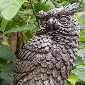 EAGLE   OWL - Garden Ornament. Cast Stone , Hand Made