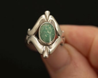 Vintage Bell Trading Post Sterling Silver Turquoise Ring · Navajo Style Ring · Size 6
