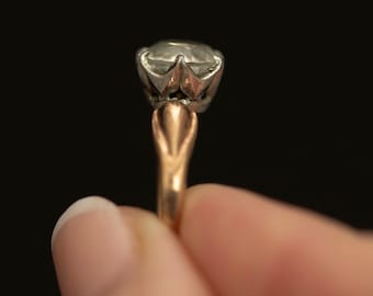 Vintage CZ Solitaire Ring · 10k Gold Filled Over Sterling · Classic Engagement Style