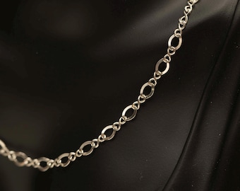 Vintage Italian Sterling Silver Fancy Link Chain · 18 Inch · 925 Italy
