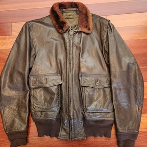 Vintage 90s Avirex Type G1 Cockpit Leather Jacket 4XL Y2k