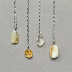 Citrine Necklace, Natural Citrine Pendant, Raw Yellow Crystal Necklace for Women, November Birthstone Gift for Scorpio Man for Women Jewelry