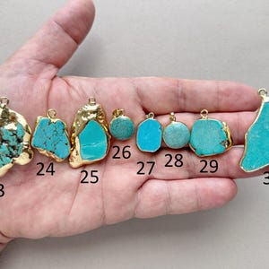 Turquoise Pendant Necklace, Blue Necklace, Gift for Women, Gemstone Necklace, Girlfriend gift, Stone Pendant, Turquoise Necklace for women image 8