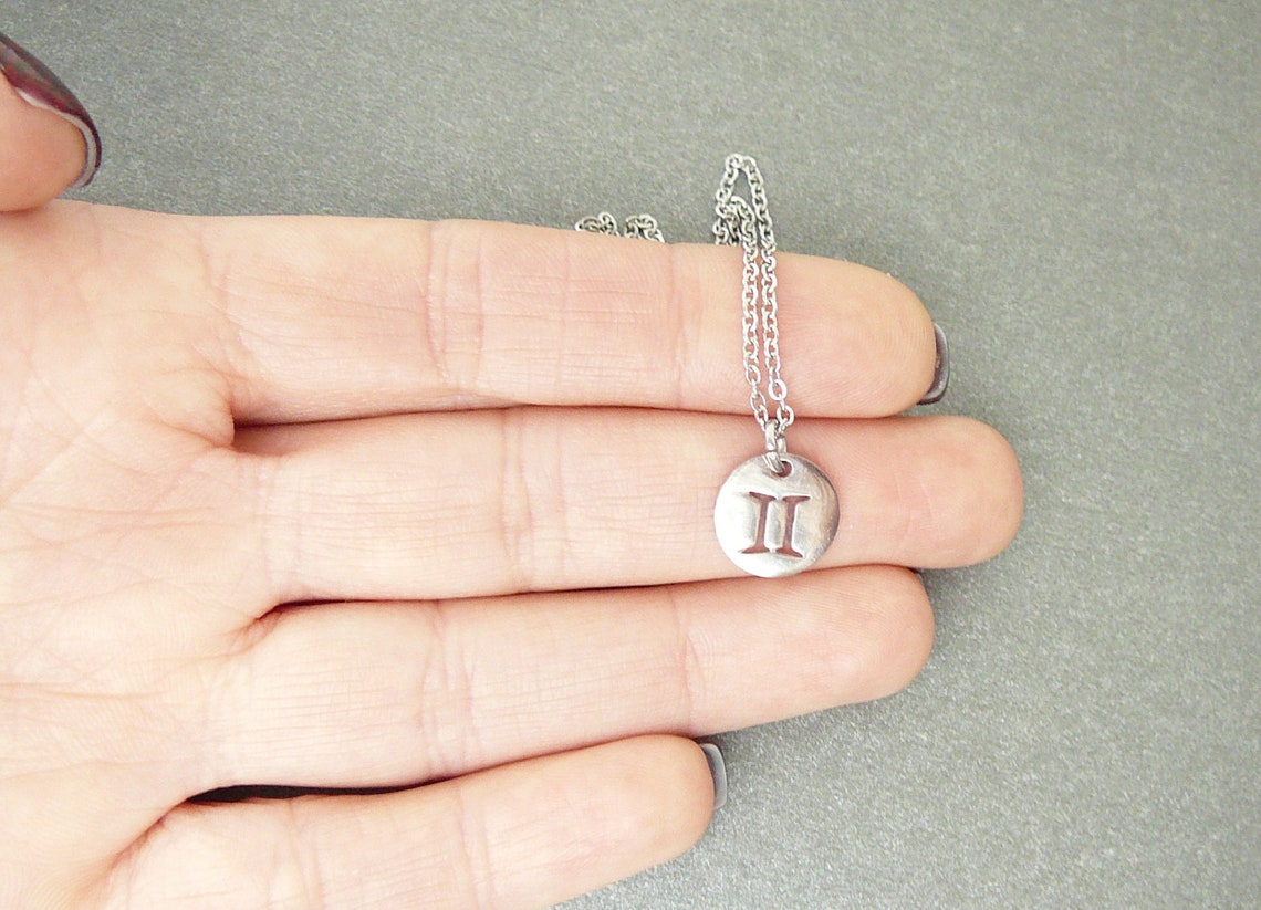 Sterling Silver Gemini Zodiac Necklace With Keepsake Card - Adjustable Rolo Chain, AAAAA CZ Stones - Perfect Astrology Gift - View #6