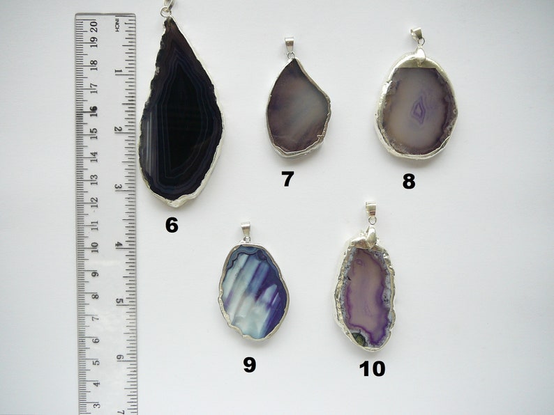 Violet Agate Slice Necklace Dark Violet Agate Pendant Gift for Women Gemstone Necklace Large Agate Slice Long Necklace for women necklace