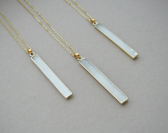 Collier sélénite brut colliers en or sélénite pendentif sélénite de guérison colliers en cristal de sélénite pour femme cadeau bijoux en sélénite naturelle