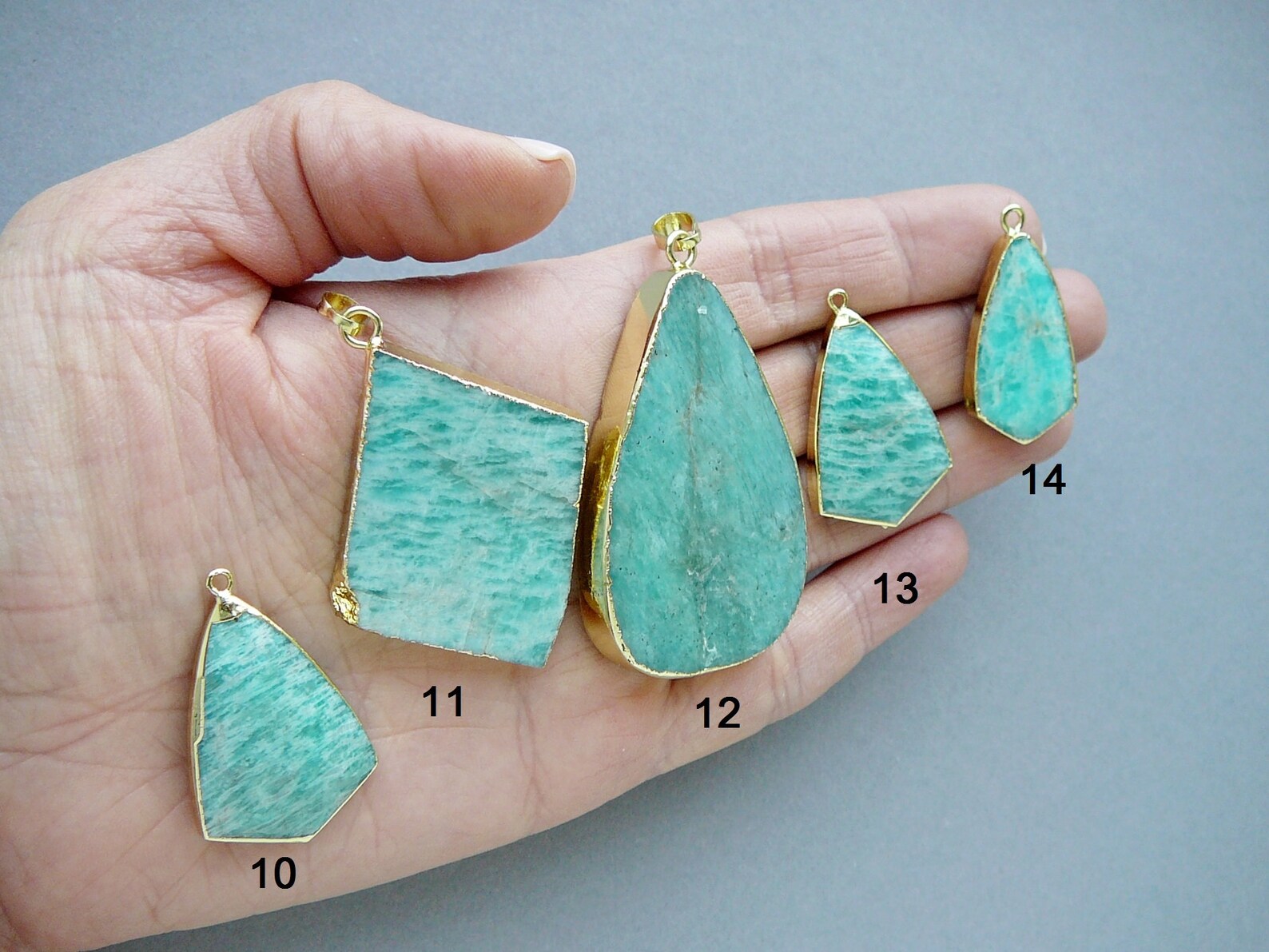 Amazonite Doublet Large Anice Boules Charm main image 0