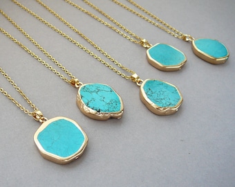 améthyste plaqué or Collier Pendentif turquoise Druzy Élégant Jasper Onyx améthyste plaqué or Collier Pendentif turquoise Druzy Élégant Jasper Onyx