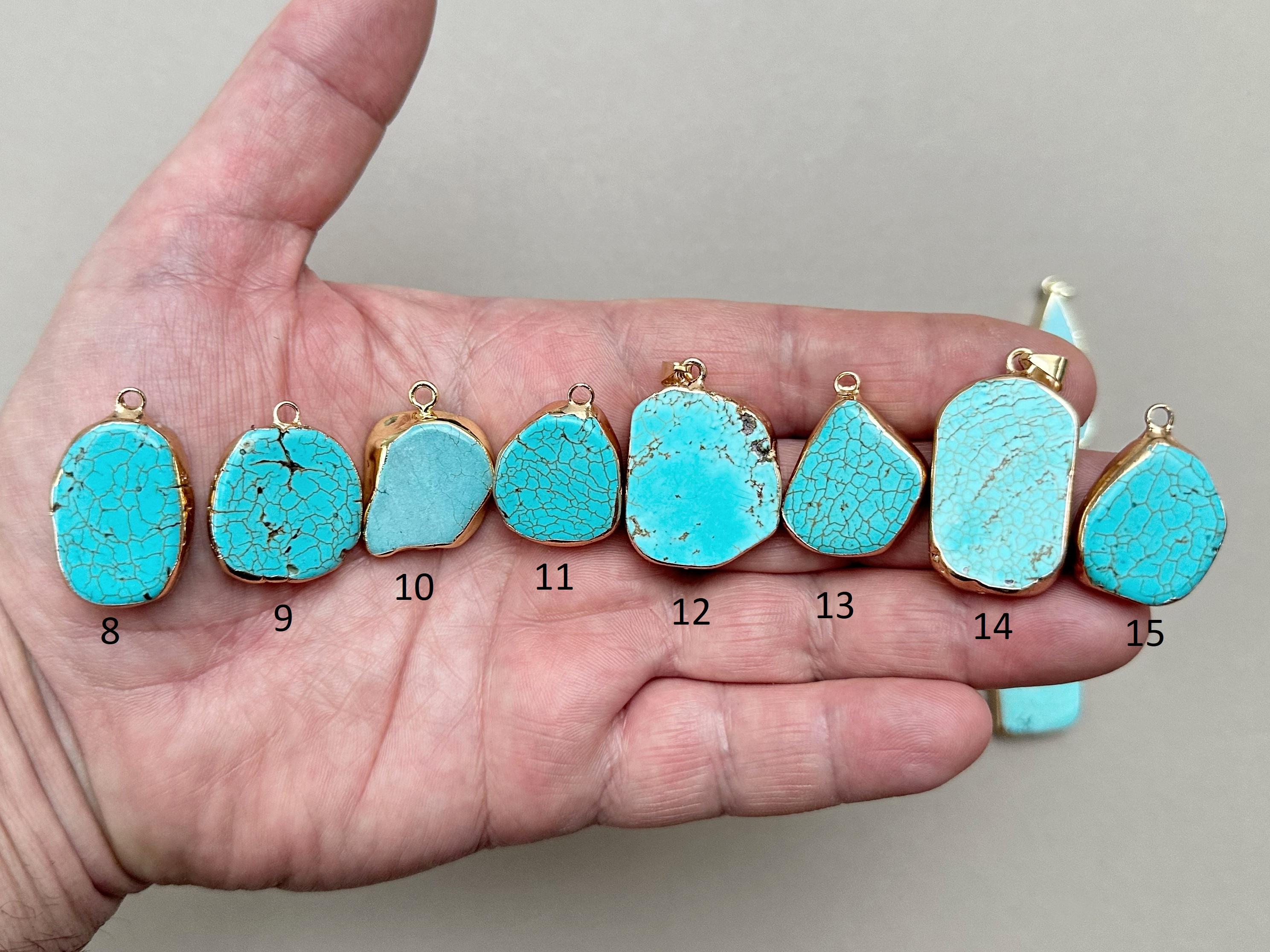 Collier Pendentif Miracle Or Et Turquoise – Acier Inoxydable, Longueur 41-45 Cm, Femme