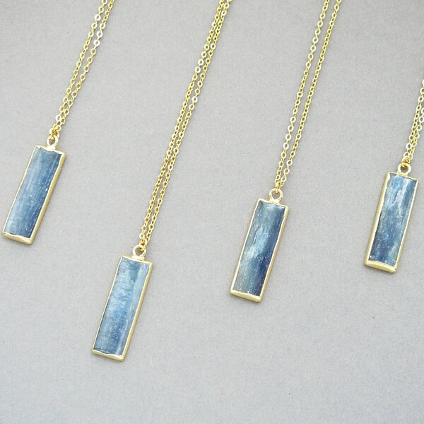 Collier Pendentif Kyanite Bleu Brut électroformé - Chaîne Incluse, Marque BUTW, Neuf