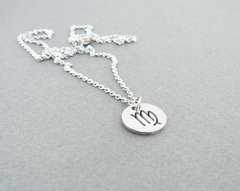 Maagd ketting zilveren sterrenbeeld hanger heren dames september verjaardagscadeau astrologie sieraden voor man vrouw horoscoop zilveren munt kettingen
