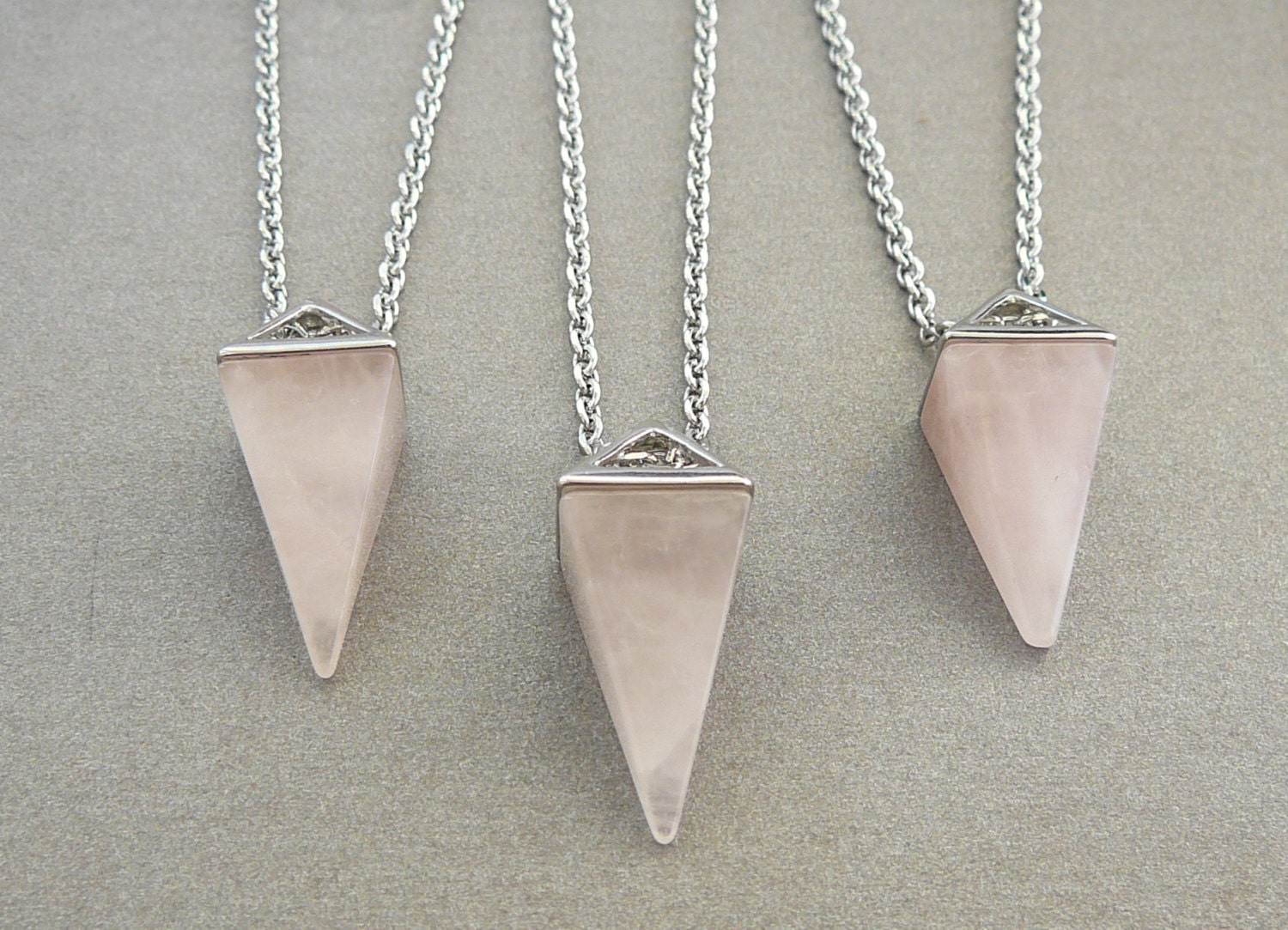 Pyramid Gemstone Pendant - Etsy