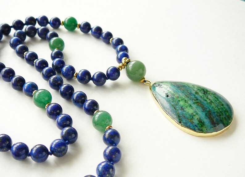 Lapis Lazuli Necklace Mala Necklace for Women Gift 108 Mala | Etsy