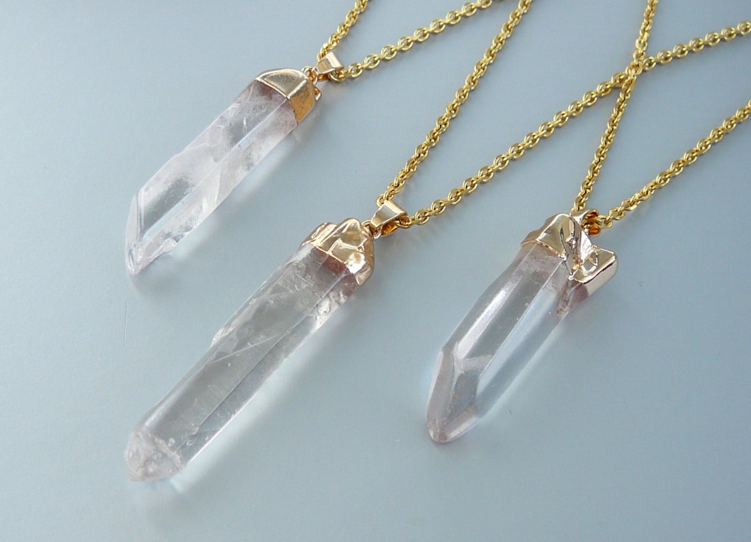 mookaitedecor 2pcs Healing Crystal Hazelnut Pendant Necklace for