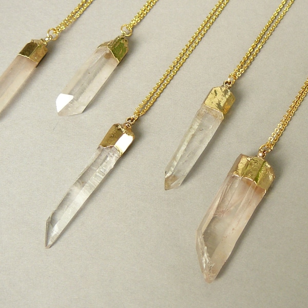 Raw Clear Quartz Necklace Crystalline Pendant Necklaces April Birthstone Aries Gift Necklace Natural Crystal Quartz Necklace Man Women gift