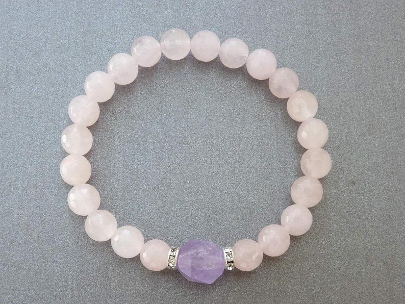 Rose Quartz Bracelet for Women Gift Sister Gift for Mother - Etsy