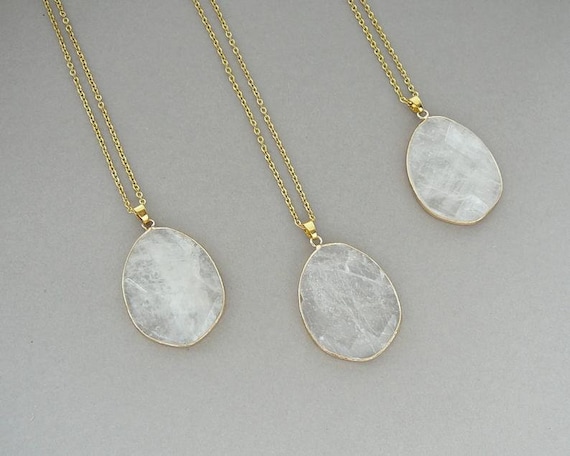 Clear Quartz Necklace with Amethyst