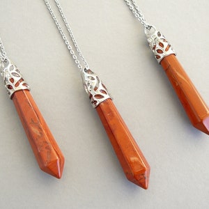 Red jasper necklace red jasper pendant healing crystal necklaces for women gemstone long crystal necklace gemstone jewelry gifts for women