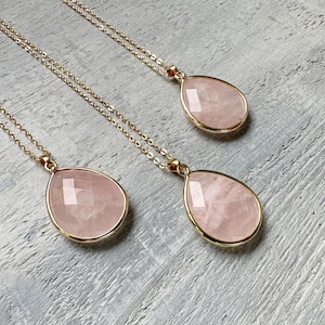 Pendentif Quartz Rose Vintage - Charmant Collier Ancien - Accessoire Bohème
