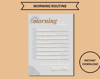 Editable Morning and Nighttime Routine Checklist | Morning and ...