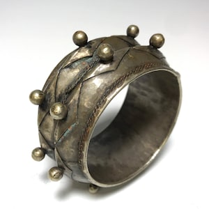 21st Century Rare One of a Kind Vintage Antique Ethnic Tribal Old Silver Bracelet Bangle