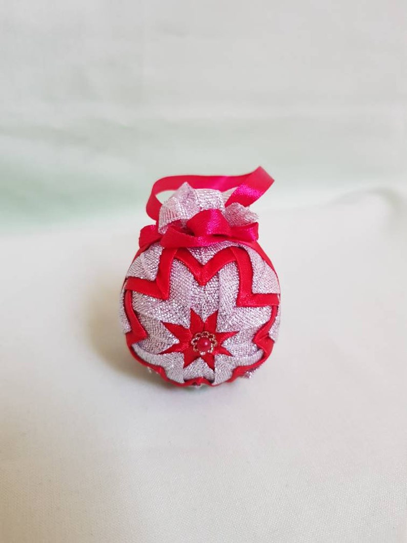 HALF PRICE 1 Christmas ornament,handmade ornament,handmade decoration,red,silver Christmas,Christmas decoration,unique gift,handmade