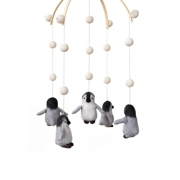 Penguin Baby Mobile Etsy